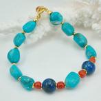 Turquoise - Verguld, Zilver - Armband - Corallo Turchese en