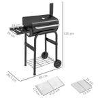 TRUUSK Houtskoolgrill Roker BBQ-grill, 1 Plank, Incl. Thermo, Tuin en Terras, Houtskoolbarbecues, Verzenden, Nieuw, TRUUSK