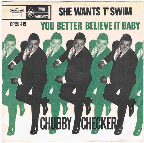 Chubby Checker - She Wants T Swim / You Better Believe It B, Cd's en Dvd's, Vinyl | Rock, Gebruikt, Ophalen of Verzenden