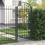 vidaXL Hekpoort Grijs 100 x 250 cm Poedergecoat staal, Tuin en Terras, Verzenden, Nieuw