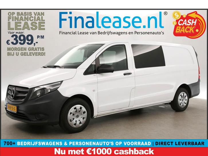 Mercedes-Benz Vito 116 CDI Extra Lang 164PK DC Carplay Cam, Auto's, Bestelauto's, Lease, Handgeschakeld, Diesel, ABS, Achteruitrijcamera