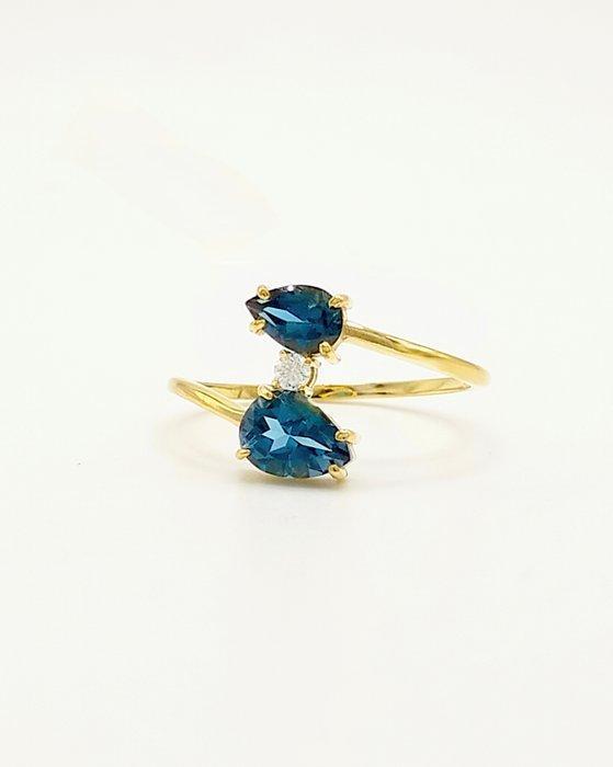 Zonder Minimumprijs - Ring - 14 karaat Geel goud Topaas -, Sieraden, Tassen en Uiterlijk, Ringen