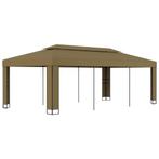 vidaXL Prieel met dubbel dak 180 g/m² 3x6 m taupe, Tuin en Terras, Verzenden, Nieuw