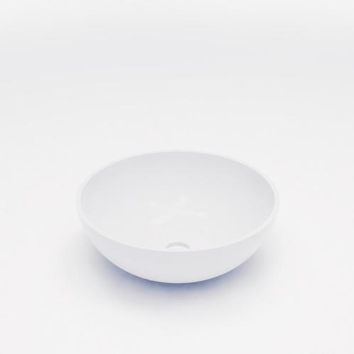 Waskom BWS Dorn 40X40X15cm Rond Solid Wit Glans, Doe-het-zelf en Verbouw, Sanitair, Overige typen, Nieuw, Ophalen of Verzenden