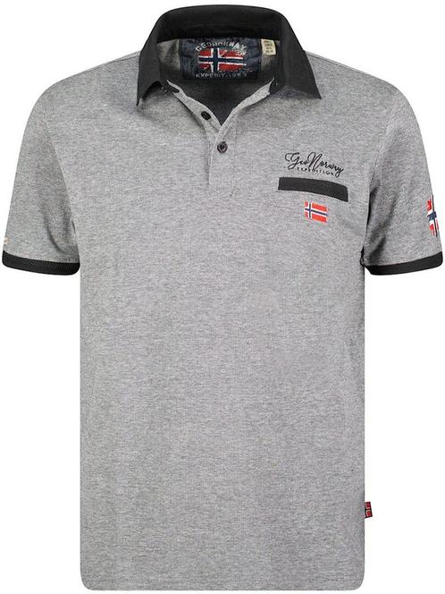 Geographical Norway Denim Polo Shirt Zwart Kola, Kleding | Heren, Polo's, Zwart, Nieuw, Verzenden