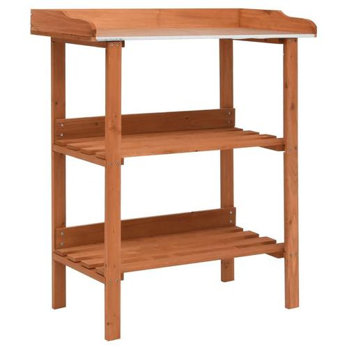 vidaXL Plantenstandaard 76x37x89 cm vurenhout, Tuin en Terras, Overige Tuin en Terras, Nieuw, Verzenden