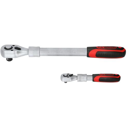 KS Tools 1/4 + 1/2 Omschakelbare Ratel Set Uitschuifbare, Auto diversen, Autogereedschap, Nieuw, Verzenden