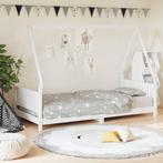 vidaXL Kinderbedframe 90x200 cm massief grenenhout wit, Kinderen en Baby's, Verzenden, Nieuw