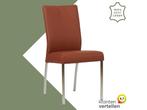 Leren eetkamerstoel Comfort - Toledo Terra (donkercognac) -, Bruin, Nieuw, Leer, Ophalen of Verzenden