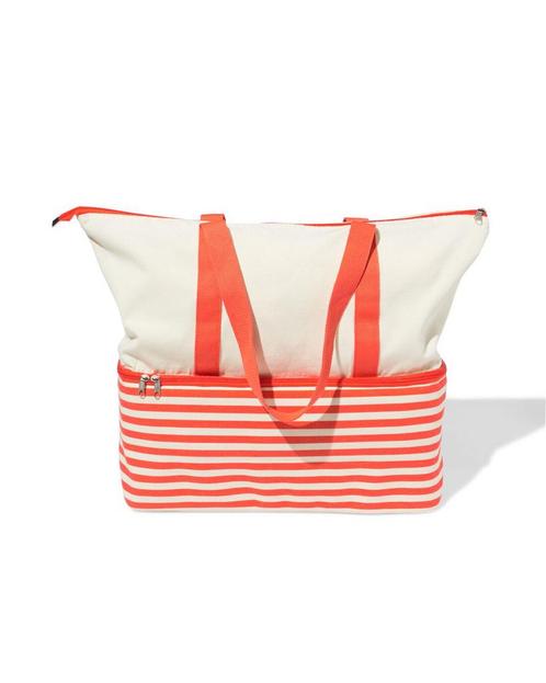 HEMA Koel- en strandtas 13x46x46cm strepen, Caravans en Kamperen, Kampeeraccessoires, Nieuw, Verzenden