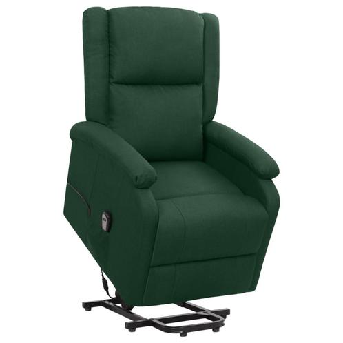 vidaXL Sta-op-stoel stof donkergroen, Huis en Inrichting, Fauteuils, Nieuw, Verzenden