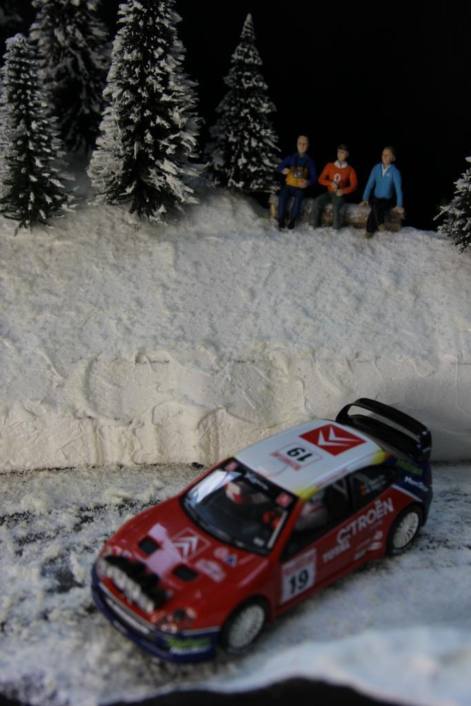 Diorama Rallye Monte-Carlo 2003 met SCX Citroën Xsara WRC 1, Hobby en Vrije tijd, Modelbouw | Figuren en Diorama's, Groter dan 1:35