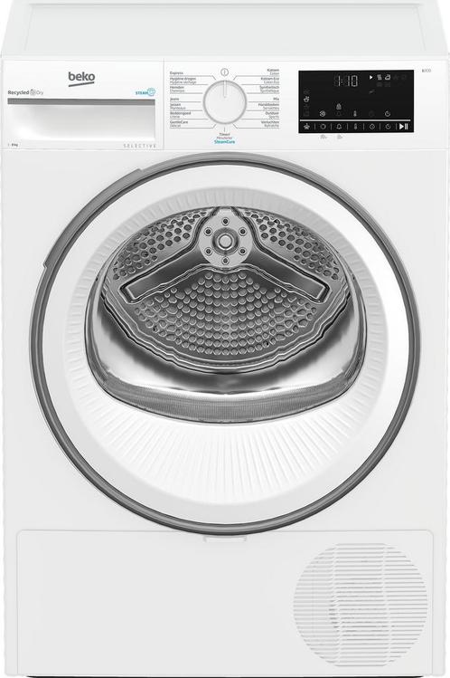 Beko B3T6823W2 wasdroger Vrijstaand Voorbelading 8 kg Wit449, Witgoed en Apparatuur, Wasdrogers, Overige typen, Nieuw, Anti-kreukfase