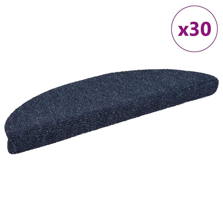 vidaXL Trapmatten Zelfklevend 30 stuks 56x17x3 cm Blauw, Doe-het-zelf en Verbouw, Ladders en Trappen, Nieuw, Verzenden