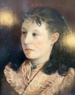 Nederlandse school (XIX) - Girl in Pink Dress - 1890, Antiek en Kunst