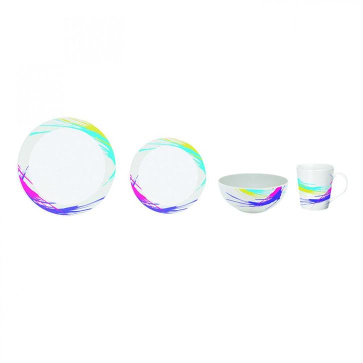 ViaMondo Melamine Servies Pepsy 16-delig, Caravans en Kamperen, Kampeeraccessoires, Ophalen of Verzenden