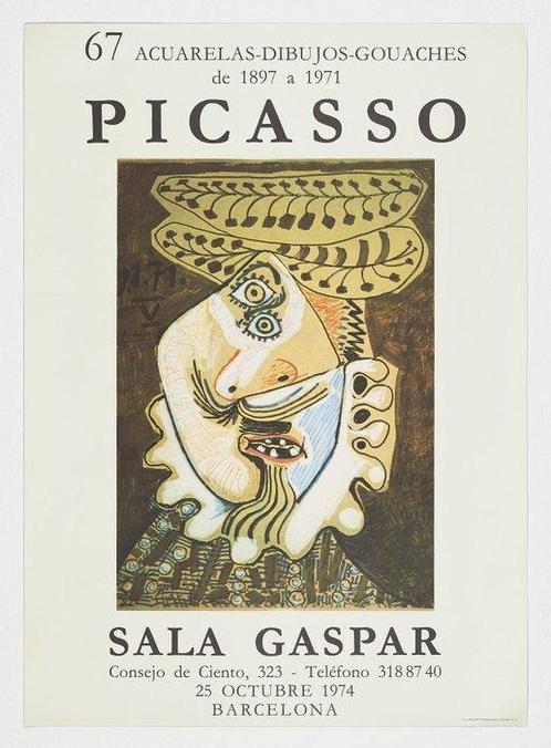 Pablo Picasso (after) - 67 acuarelas-dibujos-guaches de 1, Antiek en Kunst, Kunst | Tekeningen en Foto's