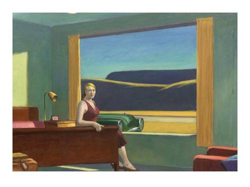 Kunstdruk Edward Hopper Western Motel 1957 40x30cm, Huis en Inrichting, Woonaccessoires | Schilderijen, Tekeningen en Foto's, Nieuw