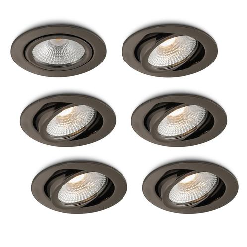 Ledisons LED-inbouwspot Vivaro gunmetal 5W dimbaar, Huis en Inrichting, Lampen | Spots