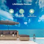 2dekans | LifeGoods Parasol Vierkant – Incl. Hoes – 30°, Tuin en Terras, Zonneschermen, Ophalen of Verzenden, Zo goed als nieuw