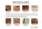 Handgemaakte bijzettafel MAKASSAR 43cm mangohouten plank -, Huis en Inrichting, Ophalen of Verzenden, Nieuw