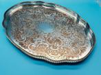 Antique Silver-Plated Tray with Pierced Gallery and Round, Antiek en Kunst