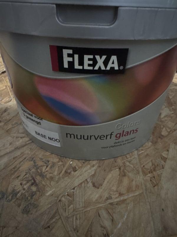 Flexa muurverf Glans - zwart - 2,5 liter, Doe-het-zelf en Verbouw, Verf, Beits en Lak, Verf, Zwart, Nieuw, Minder dan 5 liter