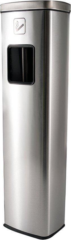 2dekans | BRASQ Staande Asbak RVS - Buiten Asbak met 20, Huis en Inrichting, Woonaccessoires | Prullenbakken, Zo goed als nieuw