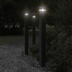 vidaXL Vloerlampen voor buiten 3 st 110 cm aluminium zwart, Tuin en Terras, Buitenverlichting, Verzenden, Nieuw