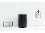 Brabantia NewIcon Prullenbak - 20 liter - Matt Black, Verzenden, Zo goed als nieuw