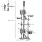 TRUUSK Krabpaal Klimboom voor Kat - Sisal - Plafondhoogte 24, Verzenden, Nieuw