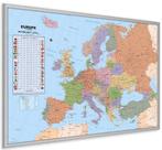 Kurk prikbord Europa kaart - zilveren lijst - 60 x 90 cm, Huis en Inrichting, Nieuw, Ophalen of Verzenden