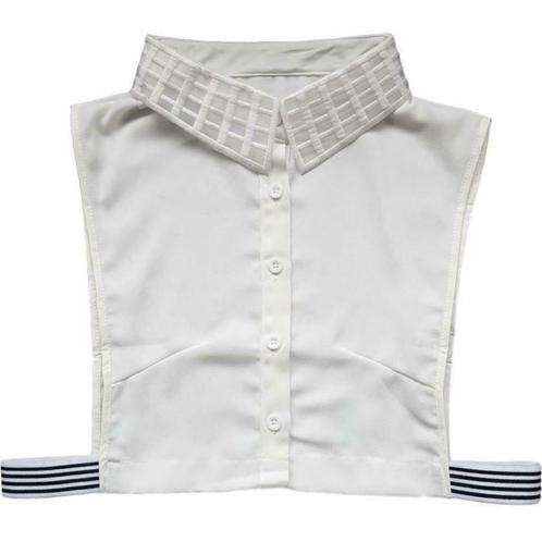 Off white kraagje met ruitjes - losse blouse kraagjes.nl, Kleding | Dames, Blouses en Tunieken, Wit, Nieuw, Maat 38/40 (M), Verzenden