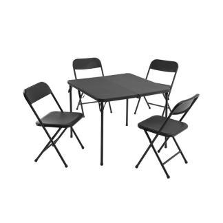 Bistroset | Gardalux | 5-delig (Inklapbaar, Zwart), Tuin en Terras, Tuinsets en Loungesets, Nieuw, Verzenden