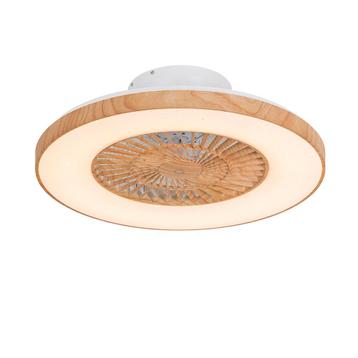 Plafondventilator hout print 60cm incl. LED dimbaar met beschikbaar voor biedingen
