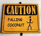 Emaille plaat Caution Falling Coconut - Emaille plaat -