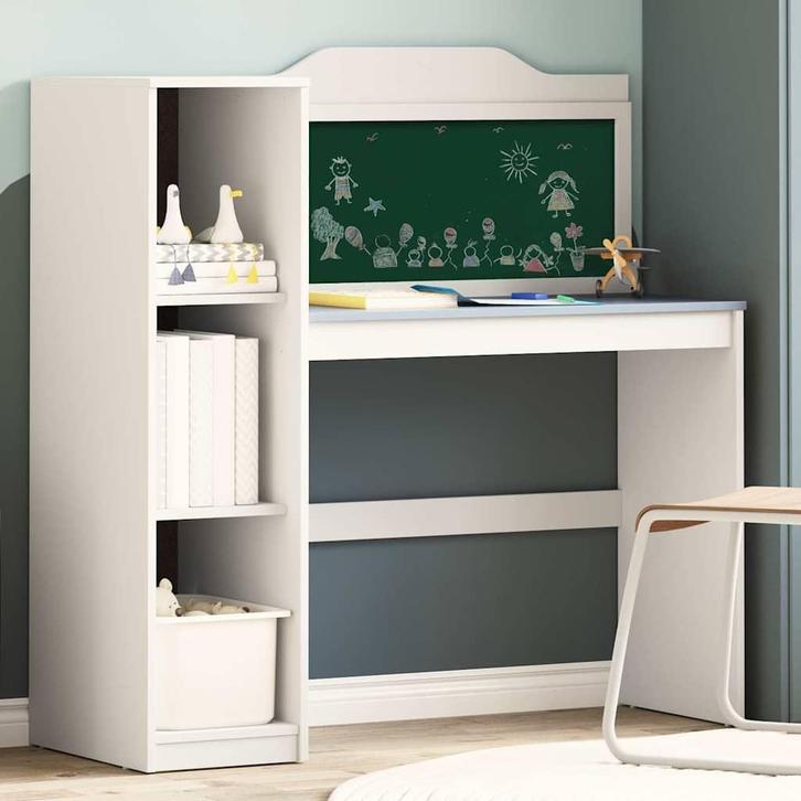 vidaXL Schoolbord bureau Wit en Grijs 120 x 45 x 118,5 cm, Huis en Inrichting, Bureaus, Nieuw, Verzenden