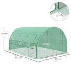 TRUUSK Foliekas Polytunnel 3,97x3x2m, Beloopbaar Met UV-besc, Verzenden, Nieuw