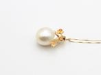 Ketting met hanger - 14 karaat Geel goud Parel - Saffier
