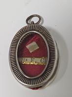 Reliekhouder - Verzilverd, Glas, Textiel - Early 20th