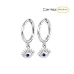 925 Zilver en goud vergulde evil eye oorringen, Sieraden, Tassen en Uiterlijk, Verzenden, Nieuw, Zilver