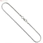 Zilveren rope armbandje 18 cm 2 mm, Sieraden, Tassen en Uiterlijk, Armbanden, Verzenden, Nieuw, Zilver
