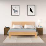 vidaXL Nachtkastjes 2 st 50x35x61,5 cm massief grenenhout, Minder dan 45 cm, Verzenden, Nieuw, 55 tot 70 cm