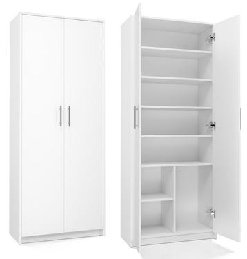 Kantoorkast-Kledingkast Wit (Kledingkasten, Slaapkamer) beschikbaar voor biedingen
