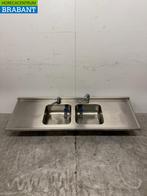 RVS Spoelblad Dubbele Spoelbakken met kraan 183 cm Horeca, Zakelijke goederen, Horeca | Keukenapparatuur, Ophalen of Verzenden