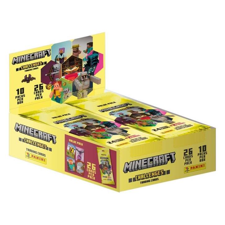 Minecraft - Challenges Trading Cards Fat Packs Display (10), Hobby en Vrije tijd, Verzamelkaartspellen | Overige, Zo goed als nieuw
