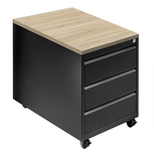 -16% Ladeblok Basic 3 Laden - Zwart, Huis en Inrichting, Kasten | Ladekasten, 3 of 4 laden, 75 cm of meer, Nieuw, Metaal, Minder dan 100 cm