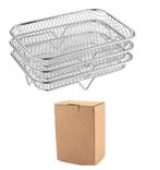 3-Laags Airfryer Rek RVS – Stapelbaar Grillrek Accessoire, Verzenden
