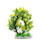 Kunstplant struik groen en geel met gras OS-261 - aquarium d, Dieren en Toebehoren, Vissen | Aquaria en Toebehoren, Ophalen of Verzenden