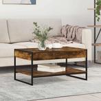 vidaXL Salontafel Rook Eik 80 x 50 x 40 cm Bewerkt hout, Huis en Inrichting, Tafels | Salontafels, Verzenden, Nieuw, 50 tot 100 cm